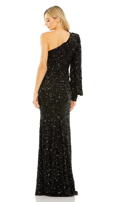 One-Sleeve Sequin Formal Gown: Mac Duggal 26717