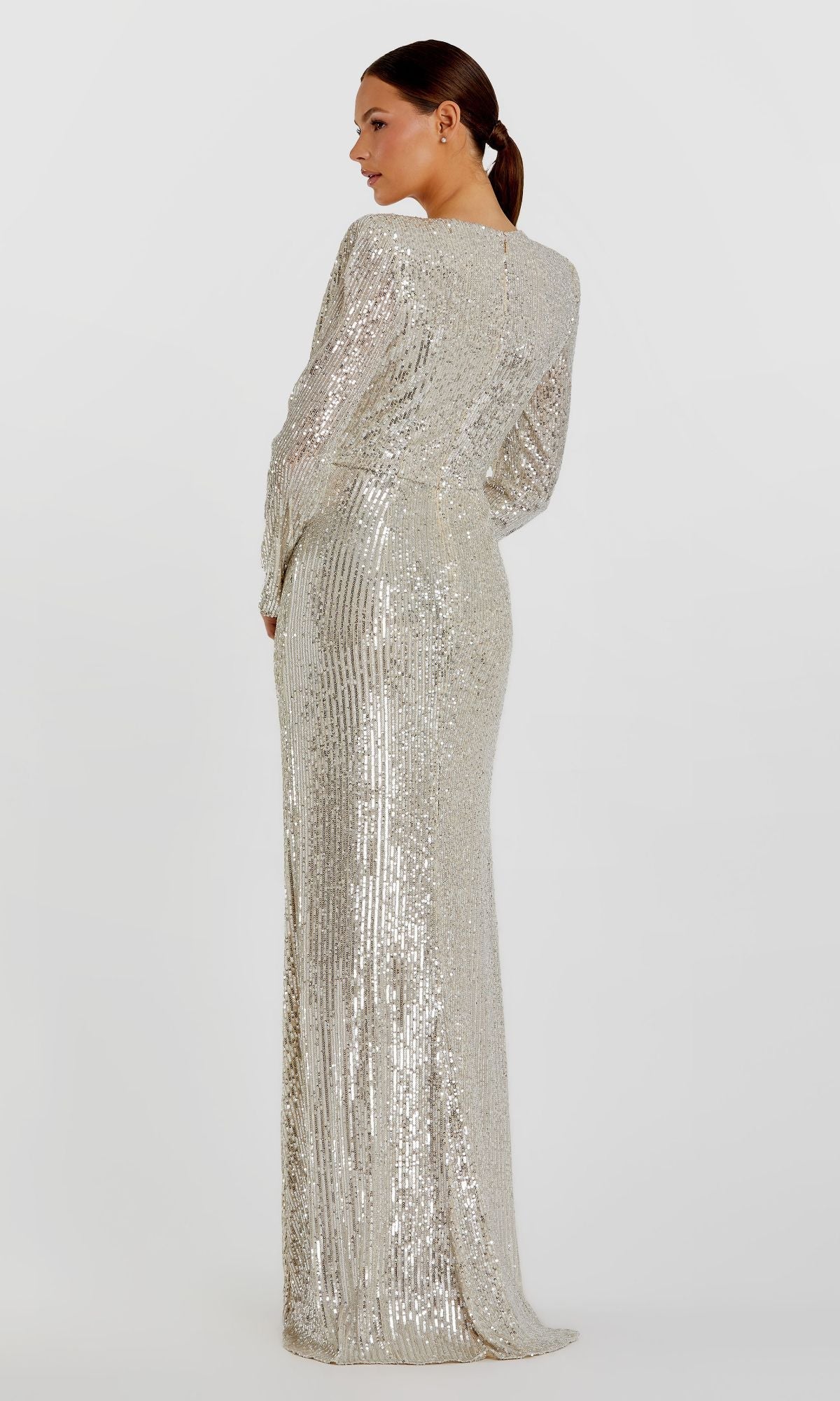 Long Sleeve Sequin Formal Gown: Mac Duggal 26723