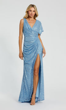 Long V-Neck Sequin Formal Dress: Mac Duggal 26988