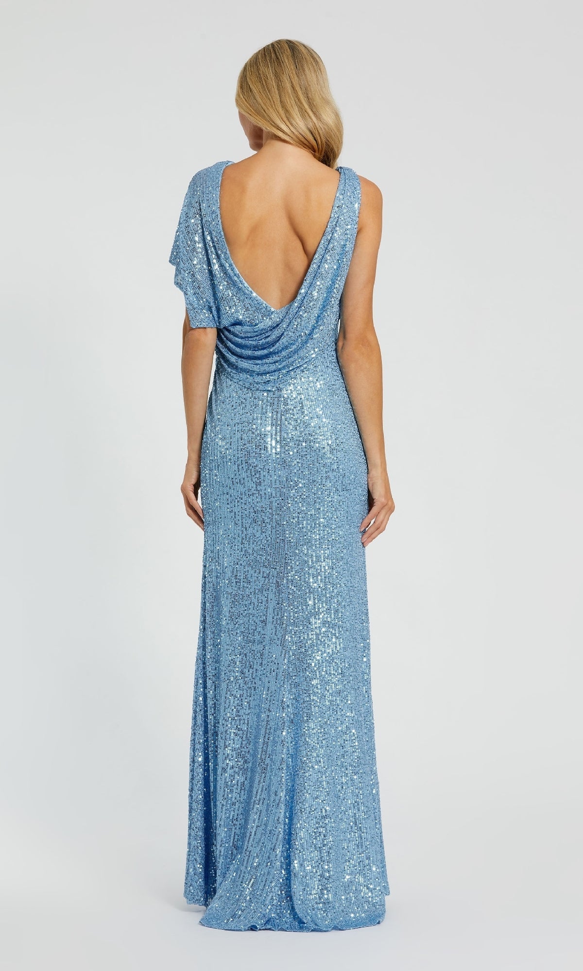 Long V-Neck Sequin Formal Dress: Mac Duggal 26988