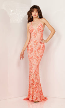 Sleek Fitted Long Sequin Prom Dress by Aleta