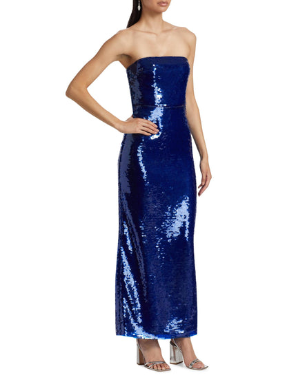 Mira Sequin Strapless Gown
