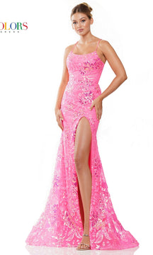 Sequin-Embroidered Long Formal Prom Dress 3139