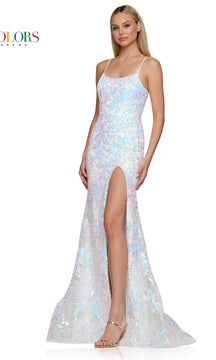 Sequin-Embroidered Long Formal Prom Dress 3139