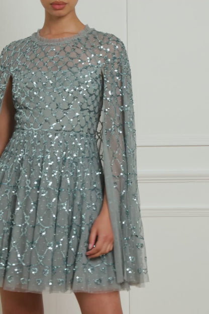 Heart Lattice Micro Mini Dress