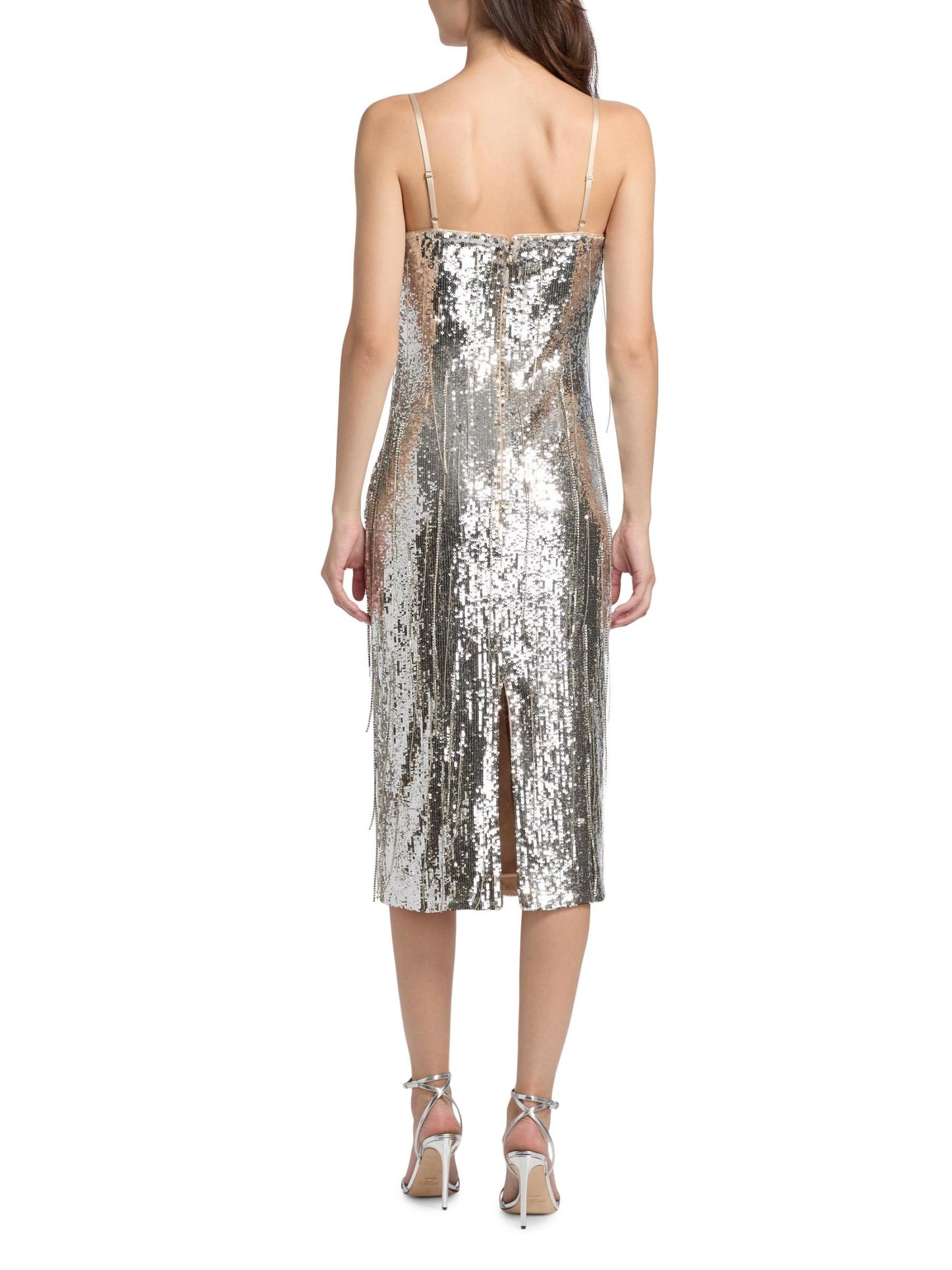 Lyanna Sequined Fringe Cocktail Dress