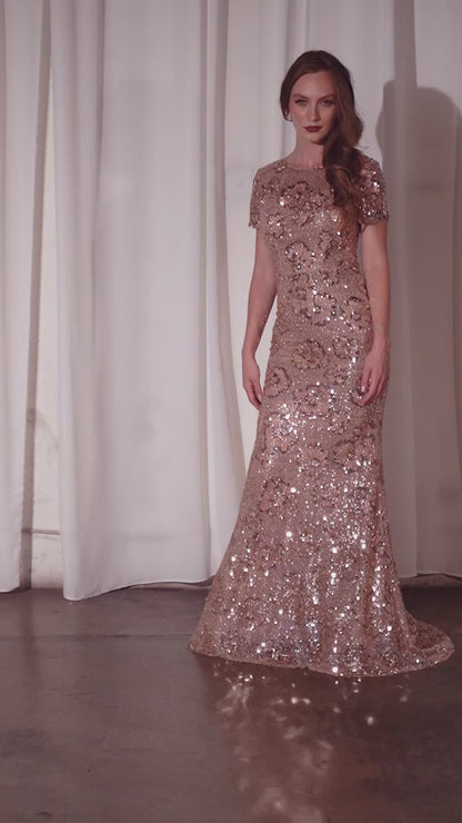 Rose Gold Prom Dress: Ladivine CC3700
