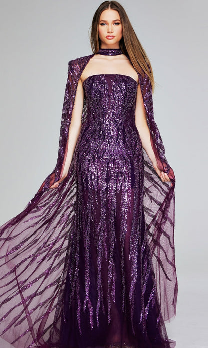 Purple Sequin Pageant Dress: Jovani 39046