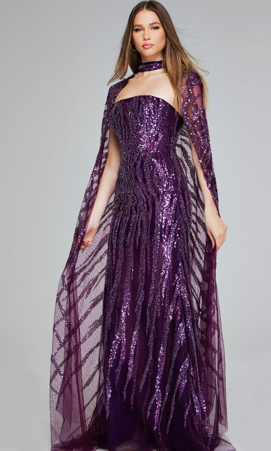 Purple Sequin Pageant Dress: Jovani 39046