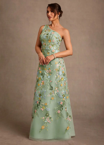 Dusty Sage A-Line Lace Dress