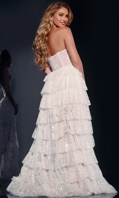 Strapless Sequin Prom Ball Gown: Jovani 40031