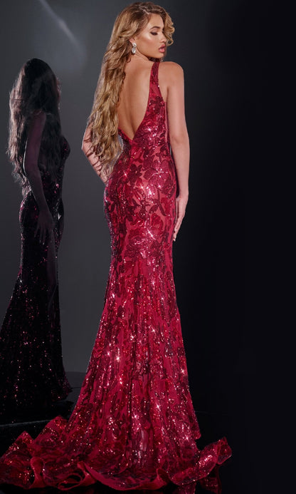Sleeveless Long Sequin Prom Dress: Jovani 40755