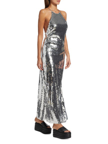 Zazzle Sequin Mesh Maxi Dress