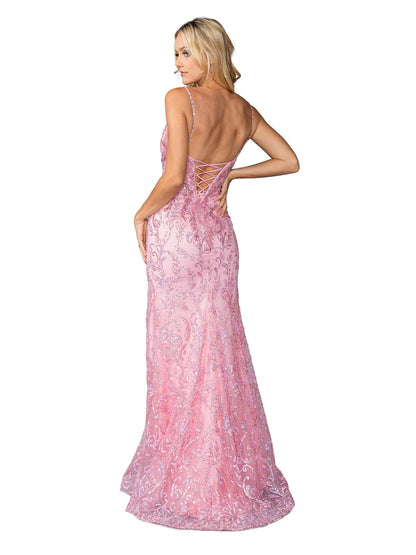 Long Sequin-Print Prom Dress: Dancing Queen 4426