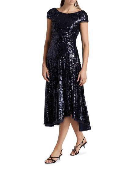 Sequin Fit-And-Flare Midi-Dress