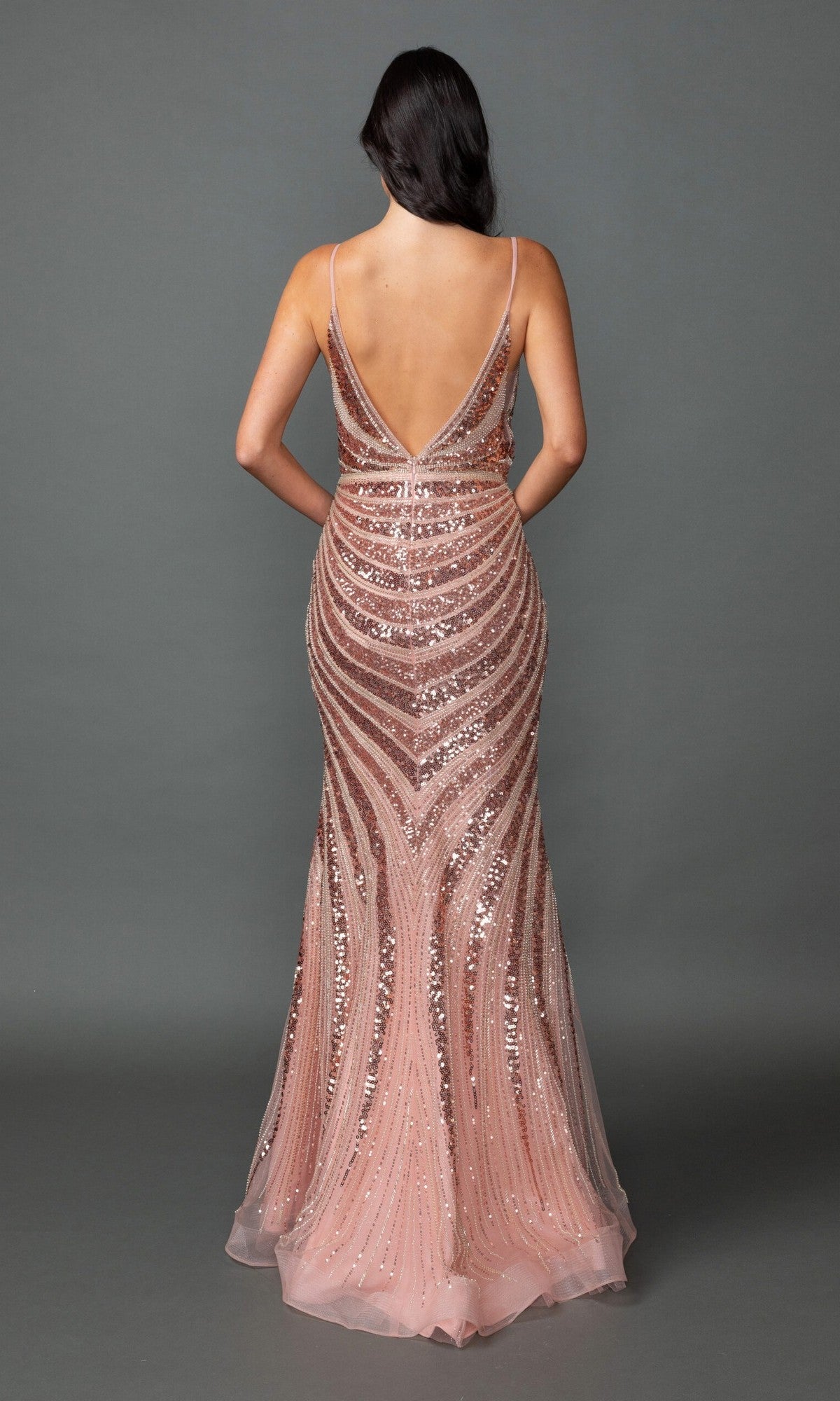 Rose Gold Sequin Prom Gown: Dancing Queen 4557