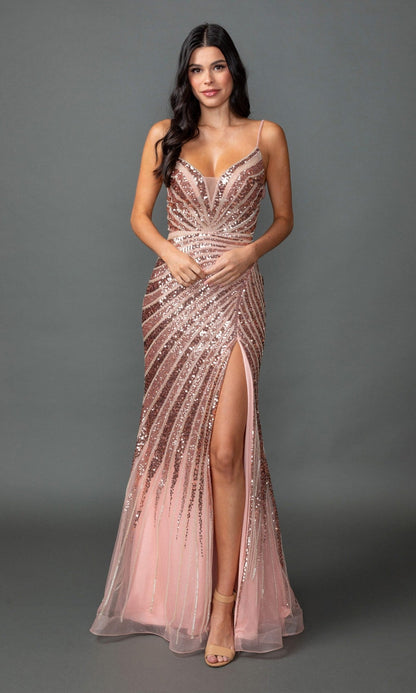 Rose Gold Sequin Prom Gown: Dancing Queen 4557
