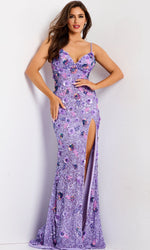Sequin-Embellished Long Prom Dress: Jovani 46097