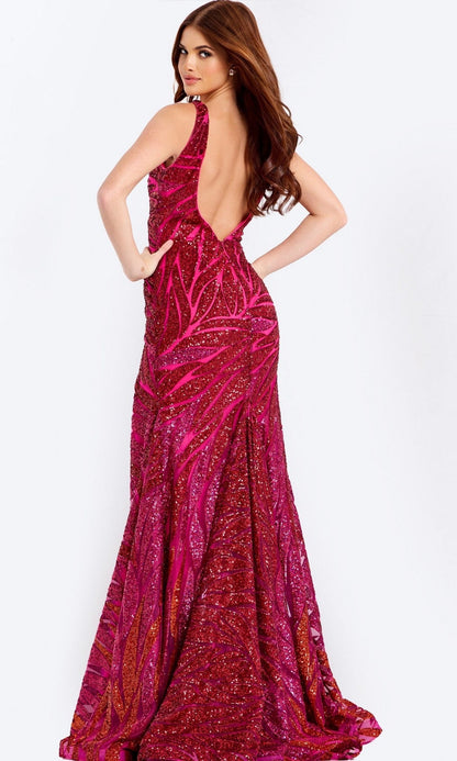 Low-Back Long Sequin Prom Dress: Jovani 47682