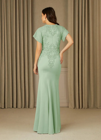 Dusty Sage Mermaid Lace Dress