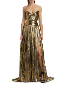 Marilyn Metallic Draped Gown