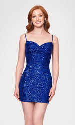 Sequin Mini Bodycon Hoco Dress: Blondie Nites 5111BN