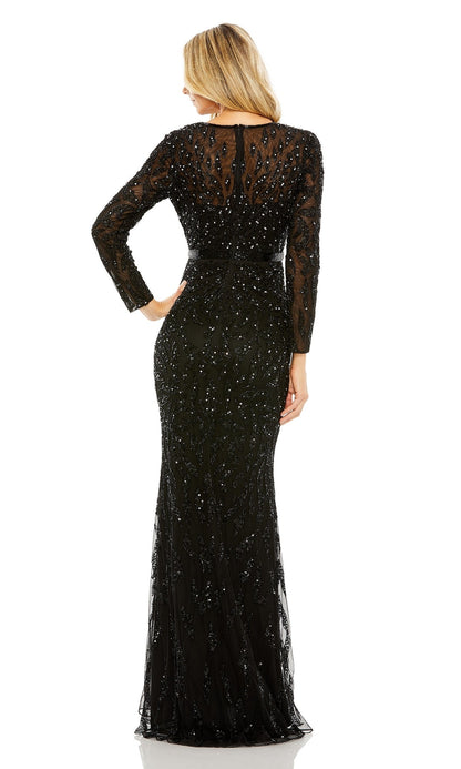Long Sleeve Sequin Formal Dress: Mac Duggal 5124