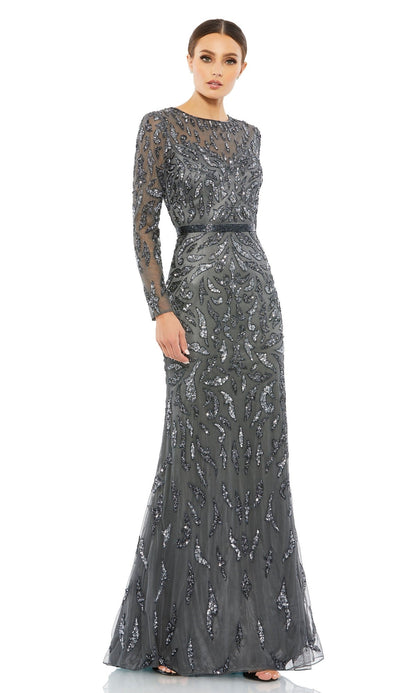 Long Sleeve Sequin Formal Dress: Mac Duggal 5124