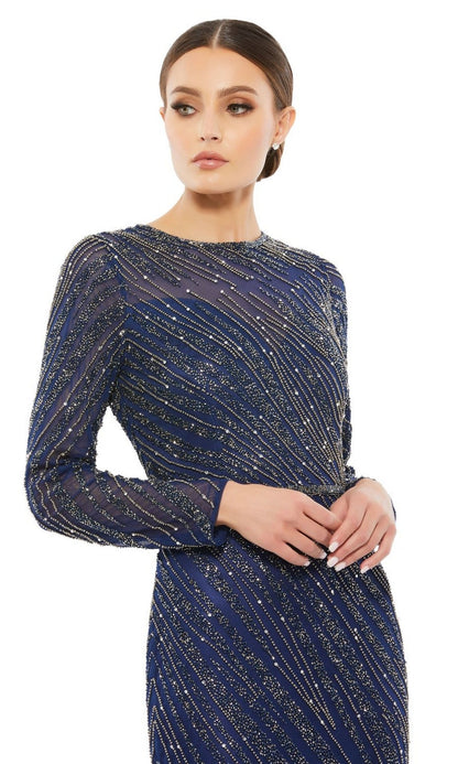 Long Sleeve Sequin Formal Dress: Mac Duggal 5240