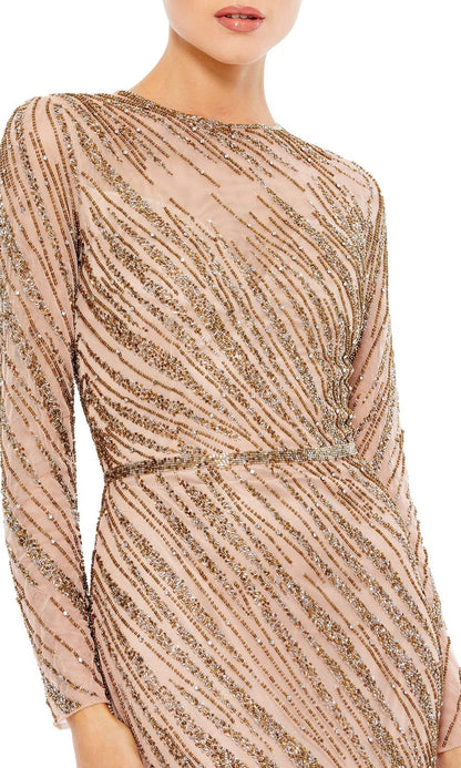 Long Sleeve Sequin Formal Dress: Mac Duggal 5240