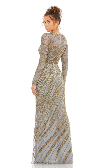 Long Sleeve Sequin Formal Dress: Mac Duggal 5240