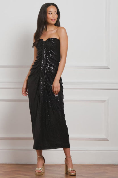 Amora Strapless Ankle Gown