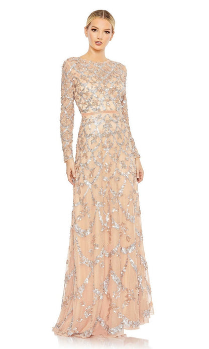 Long Sleeve Sequin Formal Gown: Mac Duggal 5496