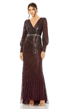 Long Sleeve Sequin Formal Dress: Mac Duggal 5501