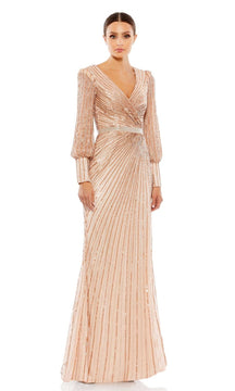 Long Sleeve Sequin Formal Dress: Mac Duggal 5501