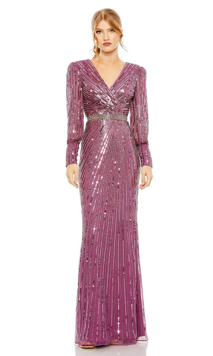 Long Sleeve Sequin Formal Dress: Mac Duggal 5501