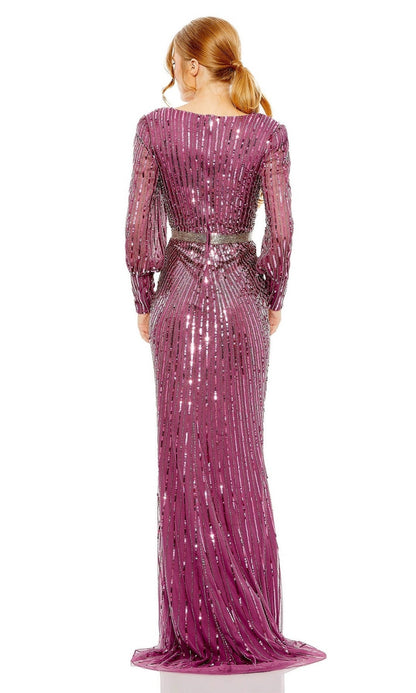 Long Sleeve Sequin Formal Dress: Mac Duggal 5501