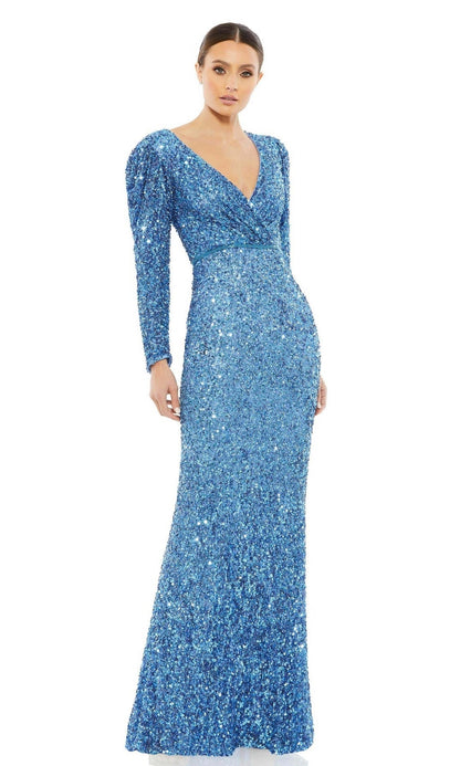 Long Sleeve Sequin Formal Dress: Mac Duggal 5510