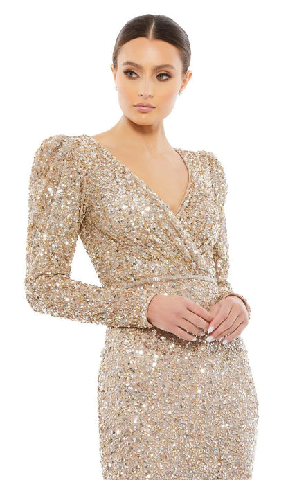 Long Sleeve Sequin Formal Dress: Mac Duggal 5510