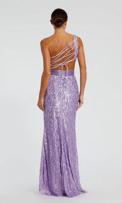 One-Shoulder Sequin Formal Dress: Mac Duggal 5687