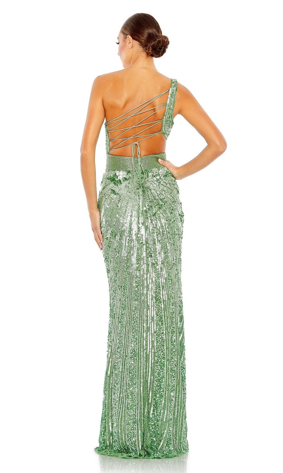 One-Shoulder Sequin Formal Dress: Mac Duggal 5687