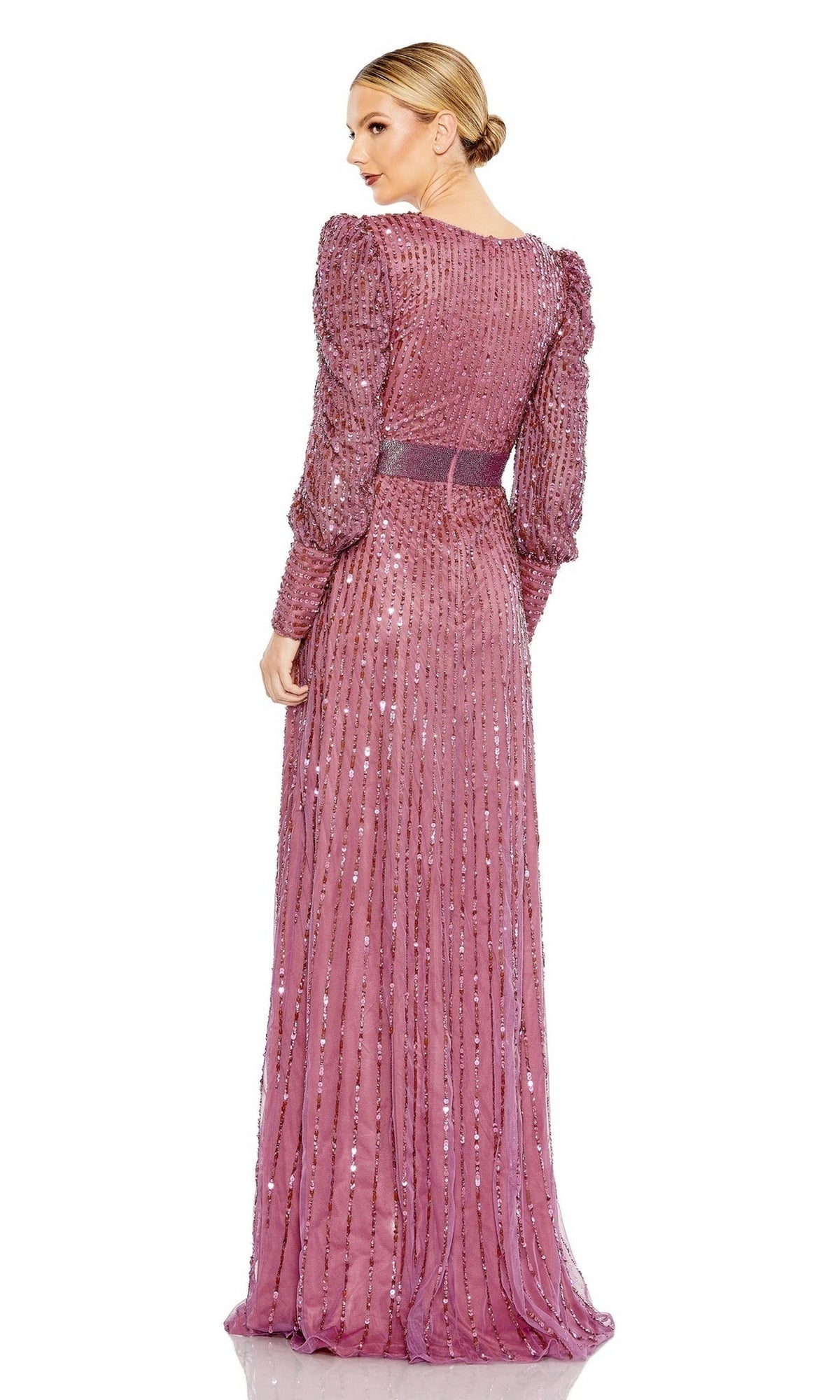 Long Sleeve Sequin Formal Dress: Mac Duggal 5720