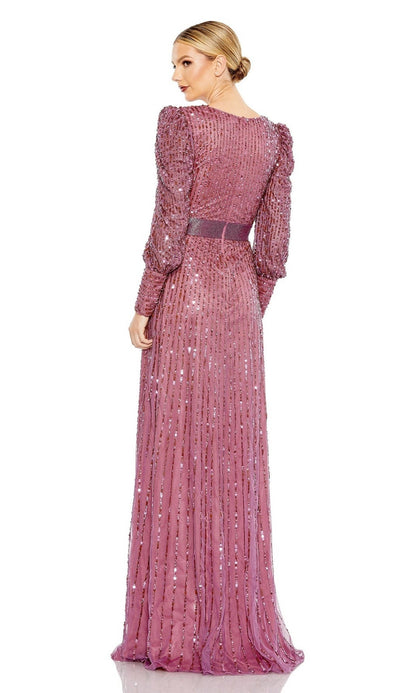 Long Sleeve Sequin Formal Dress: Mac Duggal 5720