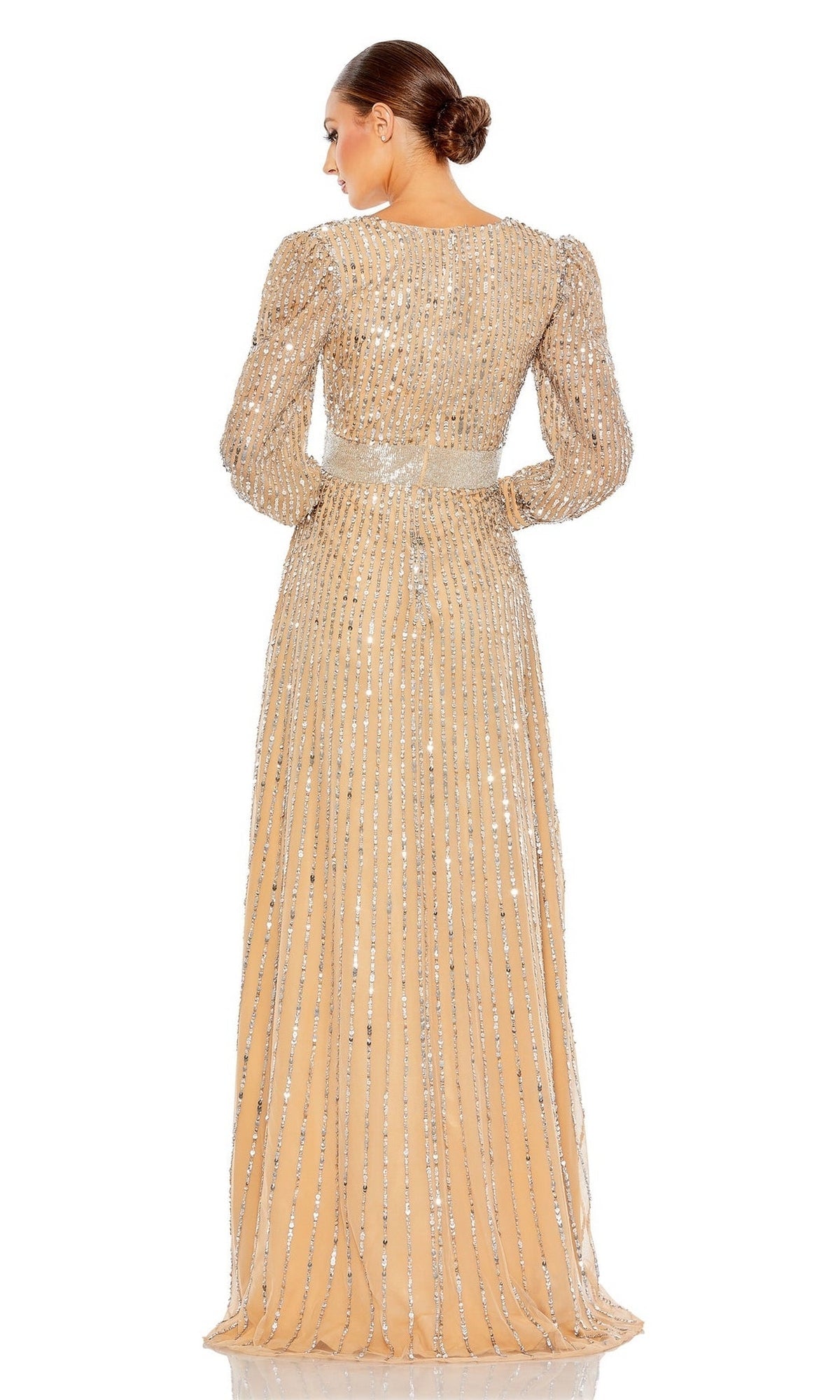 Long Sleeve Sequin Formal Dress: Mac Duggal 5720