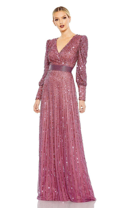 Long Sleeve Sequin Formal Dress: Mac Duggal 5720