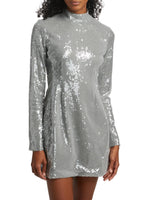 Daphne Sequin Long-Sleeve Minidress