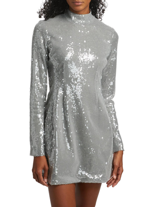 Daphne Sequin Long-Sleeve Minidress