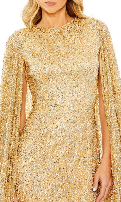 Short Gold Beaded Cocktail Dress: Mac Duggal 5931