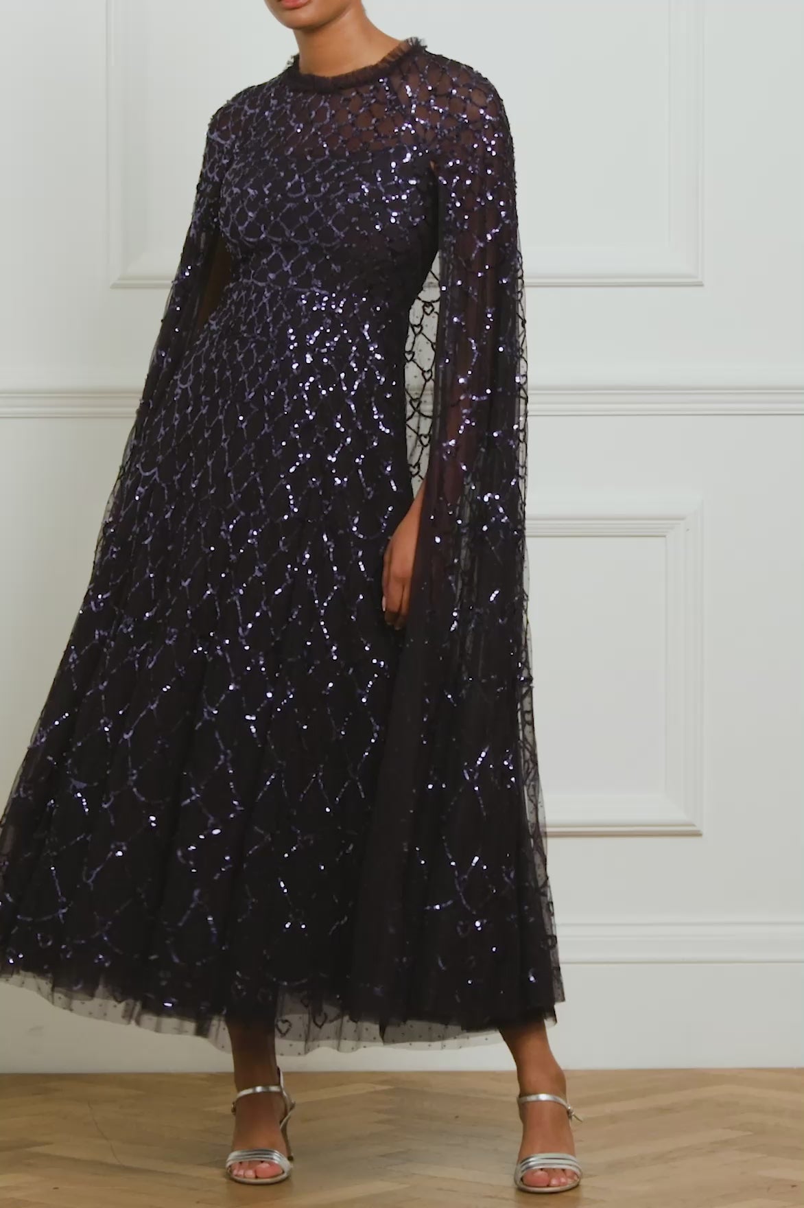 Heart Lattice Ankle Gown