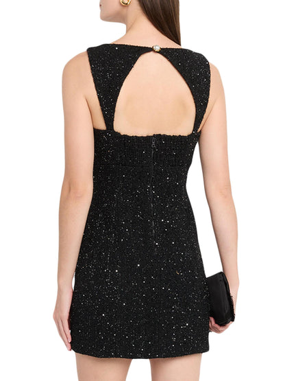 Keria Fitted Tweed Minidress